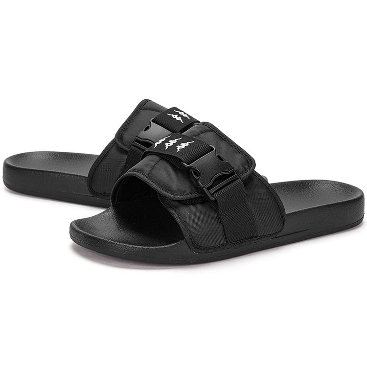 Kappa Outdoor Fashion Velcro Beach Non-Slip Slide Sandals Unisex Sandals Black K0DX5LT03-990