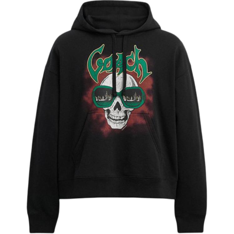 

Coach FW25 Pattern Letter Long Sleeve Hoodie Men hoodies CCB99-BLK S