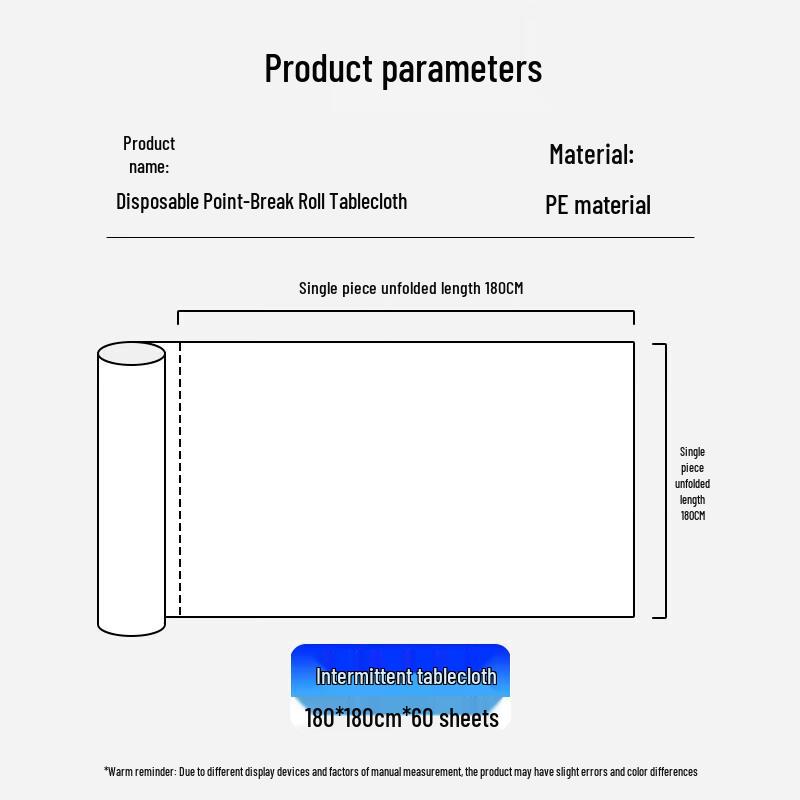 

YOUAO Disposable Tear-Off Tablecloth
