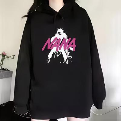 Black Stones Nana Osaki Hoodie Manga Clothes for Teens Soft Fabric Female Sweatshirts Hoddie Modern Style7