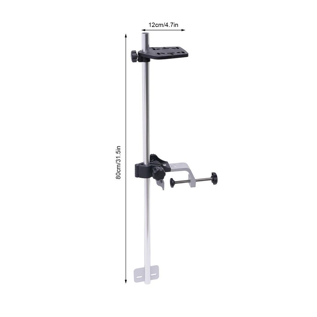 Portable Fish Finder Mount, Universal Fish Finder Bracket W/360° Adjustable Rotatable Transducer Pole Mount for Boat Canoes