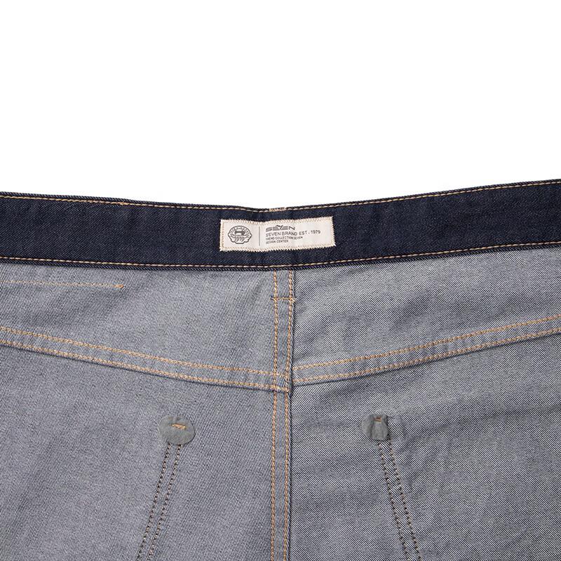 Qipai Men's Washed Straight-Leg Denim Jeans