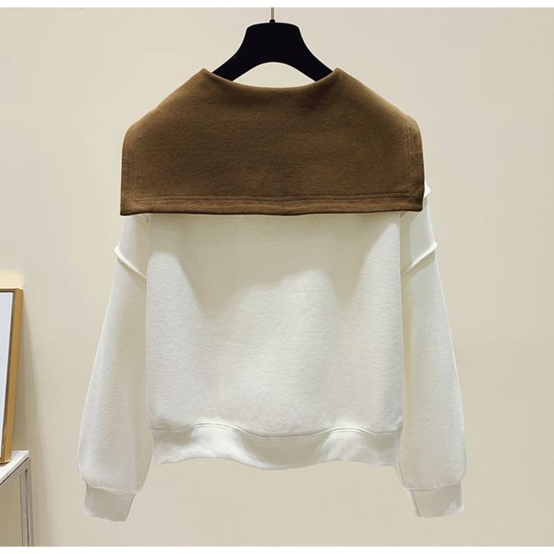 Sweatshirt for Women Oversize Loose Half-Zip V Neck Casual Pullover Long Sleeve Winter Sweatshirt Top