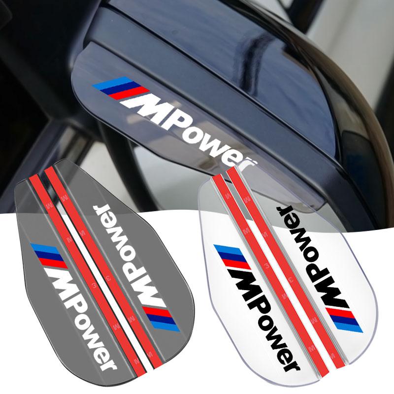 2Pcs Car Rear View Side Mirror Rain Board Sun Visor Eyebrow Guard For BMW M E34 E36 E60 E90 E46 E39 E70 F10 F20 F30 X5 X6 X1 M3 M5 M6 E71 F01 F02 F87