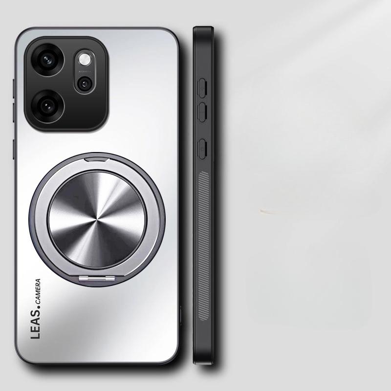AG Matte Magnetic Case for OPPO Reno 14 Pro 14F 360° Rotating Ring Holder Wireless Charging Hard Cover for OPPO Reno 14 F