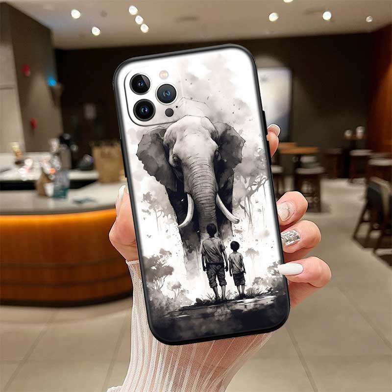 RE5 Animal Elephant New High-End Shell Phone Case for OPPO A3 Pro A72 A74 A76 A77 A77S A78 A79 A94 A95 A18 A40M A58