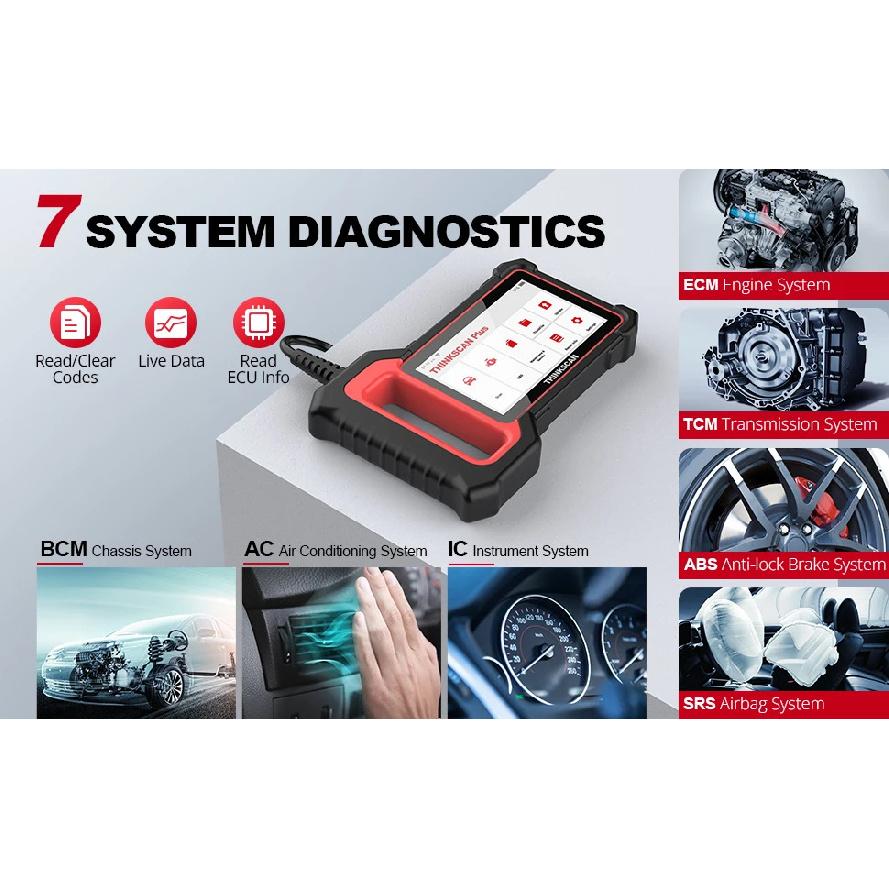 Thinkscan Plus S7/S6/S5/S4 Diagnostic Tools Diagnose 7 System 5 Reset Free Lifetime Autotools Car Obd2 Scanner Code Reader Tools