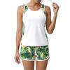 Tankini Swimsuit for Women Plus Size Bathing Suit Two Piece Athletic Swimwear Beach Short Set with Pockets