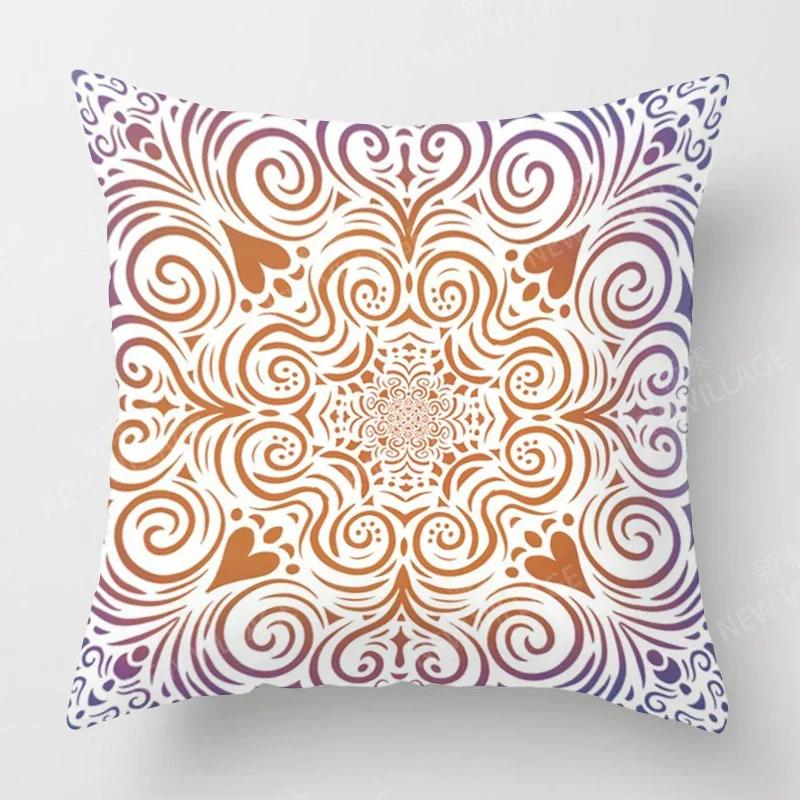 Fall Home Decor Autumn Living Room Throw Pillow Cover Sofa Boho Cushion Cover Mandala