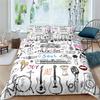 3d Music Notes Guitar Duvet Cover Set for Teens Adults Bedroom Decor Music Bedding Sets Fashion Hip Hop Comforter Cover