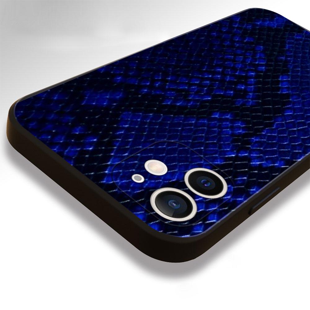 Pink Leather Snake Pattern Cell Phone Case For iPhone 11 13 7 8 Plus XR 12 Pro Max X 6 6s XS 12 Mini 5 SE Cover Black Soft Coque