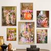 Lost In Music Vintage Female Art Portrait Musician Funny Lady Quote Poster Retro Woman Canvas Painting Lucky Room Home Decor