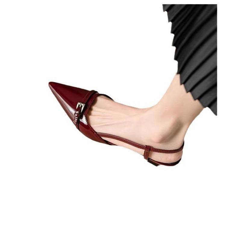 Baotou Sandals Temperament Celebrity High Heels Women's Stiletto with Skirt Wear One Word with Light Mouth Single Shoes