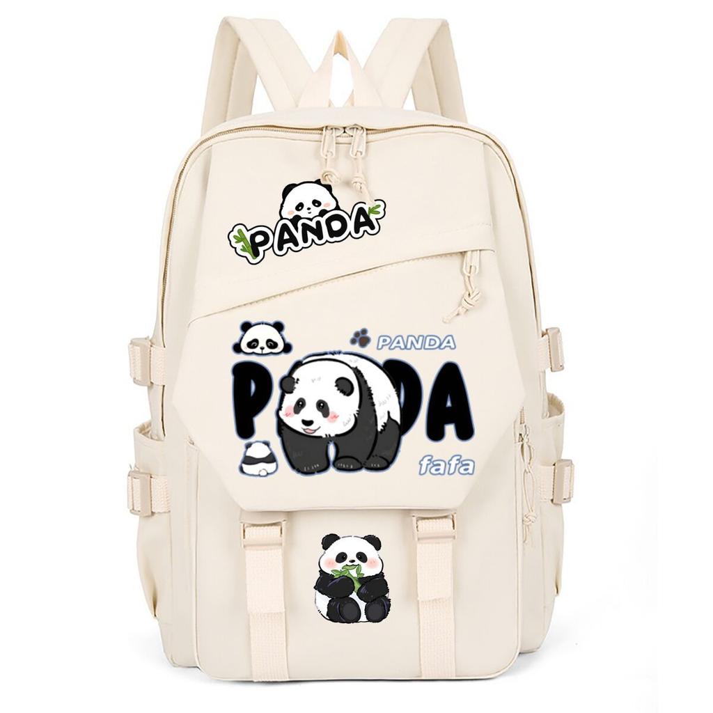 Panda Huahua Cartoon Printing Primary And Secondary School Students High Value Backpack Large Capacity Versatile School Bag