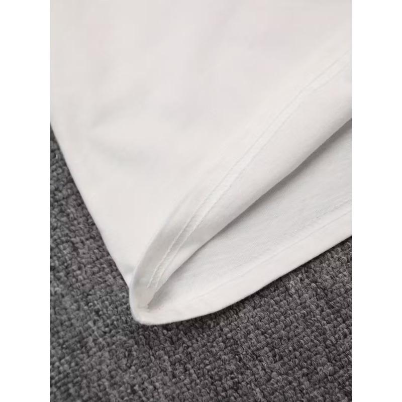 European Sizes A Stylish White Children's Crew-neck Short-sleeve Printed T-shirt Crafted  for Comfortable, Soft, and Skin-friendly Wear