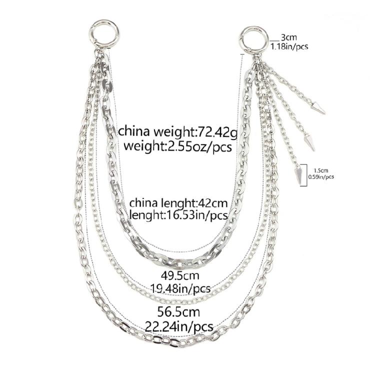 Punk Side Chain Trendsetting Metal Pants Jewelry Layered Body Chain Trousers Street Clothing Accessories