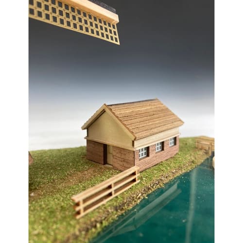 Woody Joe European Streets Series: Kinderdijk, Netherlands Wooden Model Assembly Kit (Diorama)