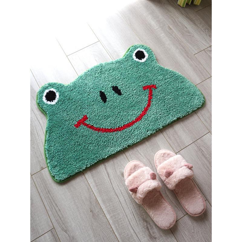 Cartoon Cat Faux Cashmere Non-Slip Mat: Water-Absorbent Floor Rug for Bathroom, Living Room, Cute Decoration & Cushion
