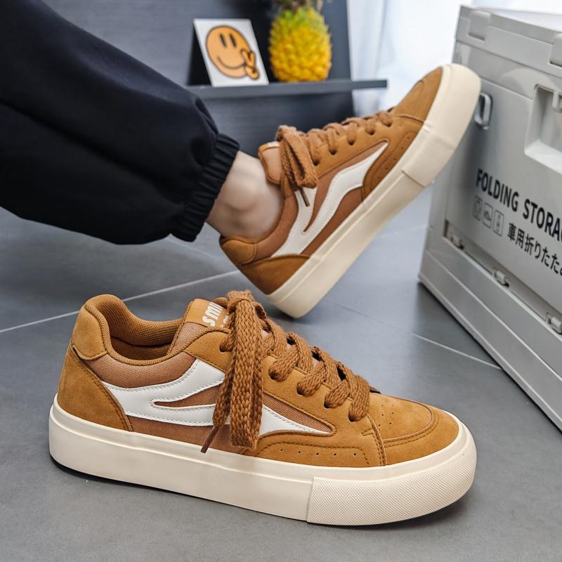 Men's Classic Fashion Low Top Skateboarding Breathable Canvas Sports Shoes Students Boys Male Trending Comfortable Soft Sole Running Gym Sneakers