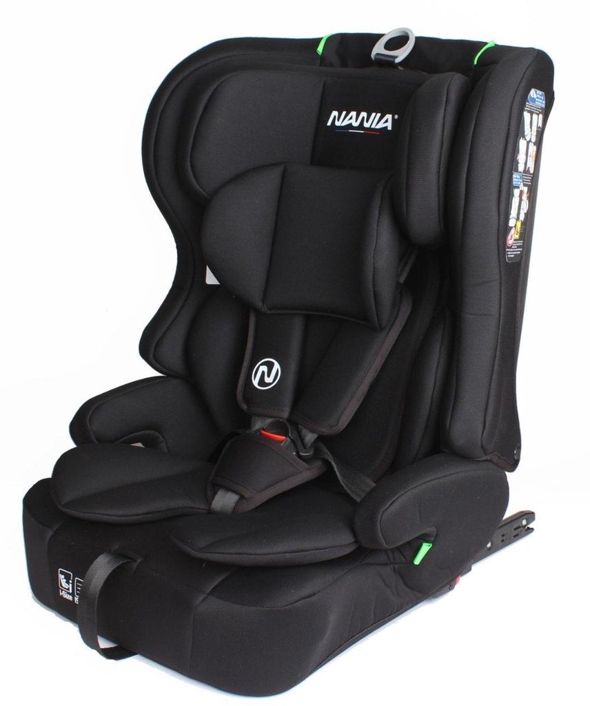 Siege auto - NANIA - LIMA - Groupe 1/2/3 - 76-150 cm - Isofix - I-Size - Réducteur - Noir