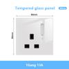 White LED Indicator Light Switch Panel Glass Piano Key Self-reset Wall Switch socket,UK FR EU Universal USB Electrical Outlet