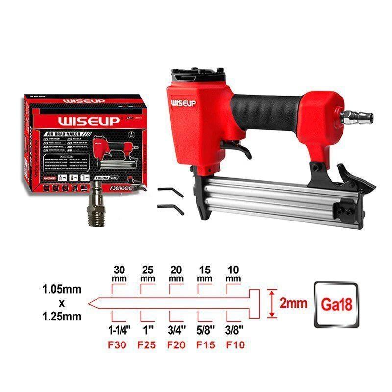 WISEUP Pneumatic Nail Gun Air Wood Frame Stapler with 3600 Staples DIY Wooden Furniture Construction Stapler Nail Pneumatic Tool
