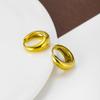 18K Gold French Niche Ear Cuff Smooth Hoop Earrings for Women - Titanium Steel, High-end Style
