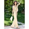 Women's Lyocell Shirt & Wide-Leg Pant Set