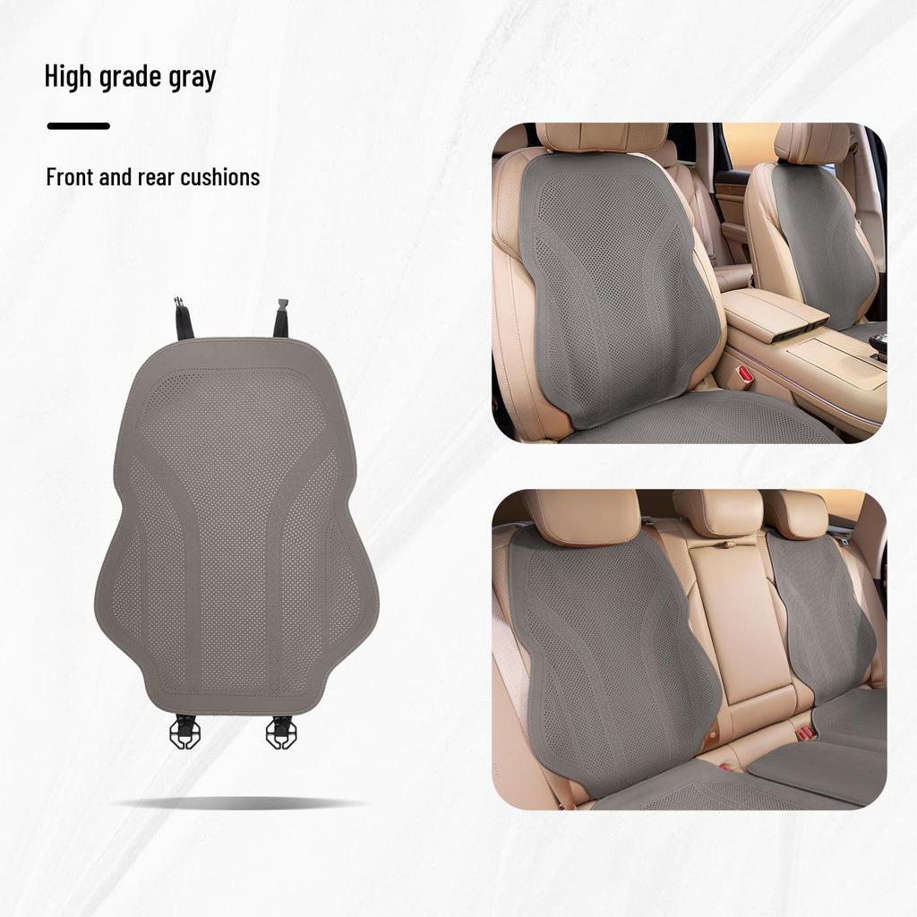 Denza Four Seasons Breathable Car Seat Cushion - Comfortable, Thin Plush, Single-Piece Cover