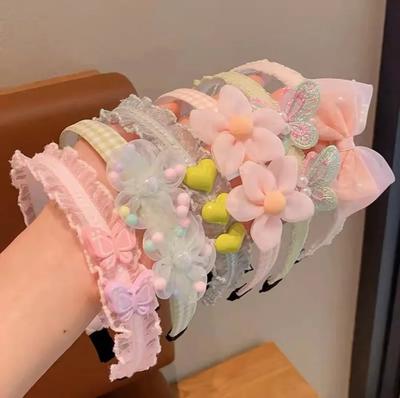 3 Stück/Set Kinder Niedliche Süße Farben Blume Haarbänder Kopfschmuck Mädchen Mode Haarreif Stirnbänder Kinder Haaraccessoires