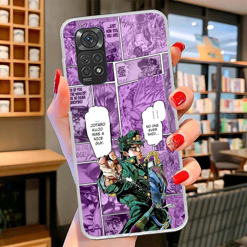 JoJo Bizarre Adventure Anime Cover Phone Case For Xiaomi Redmi Note 15 14 13 12 11 10 Pro Plus 14S 12S 11S 11T 11E 10S Soft Fund