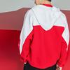 Li Ning Sports Fashion Series Color Block Hooded Sweatshirt Men Outerwear Red White AWDQ099-2