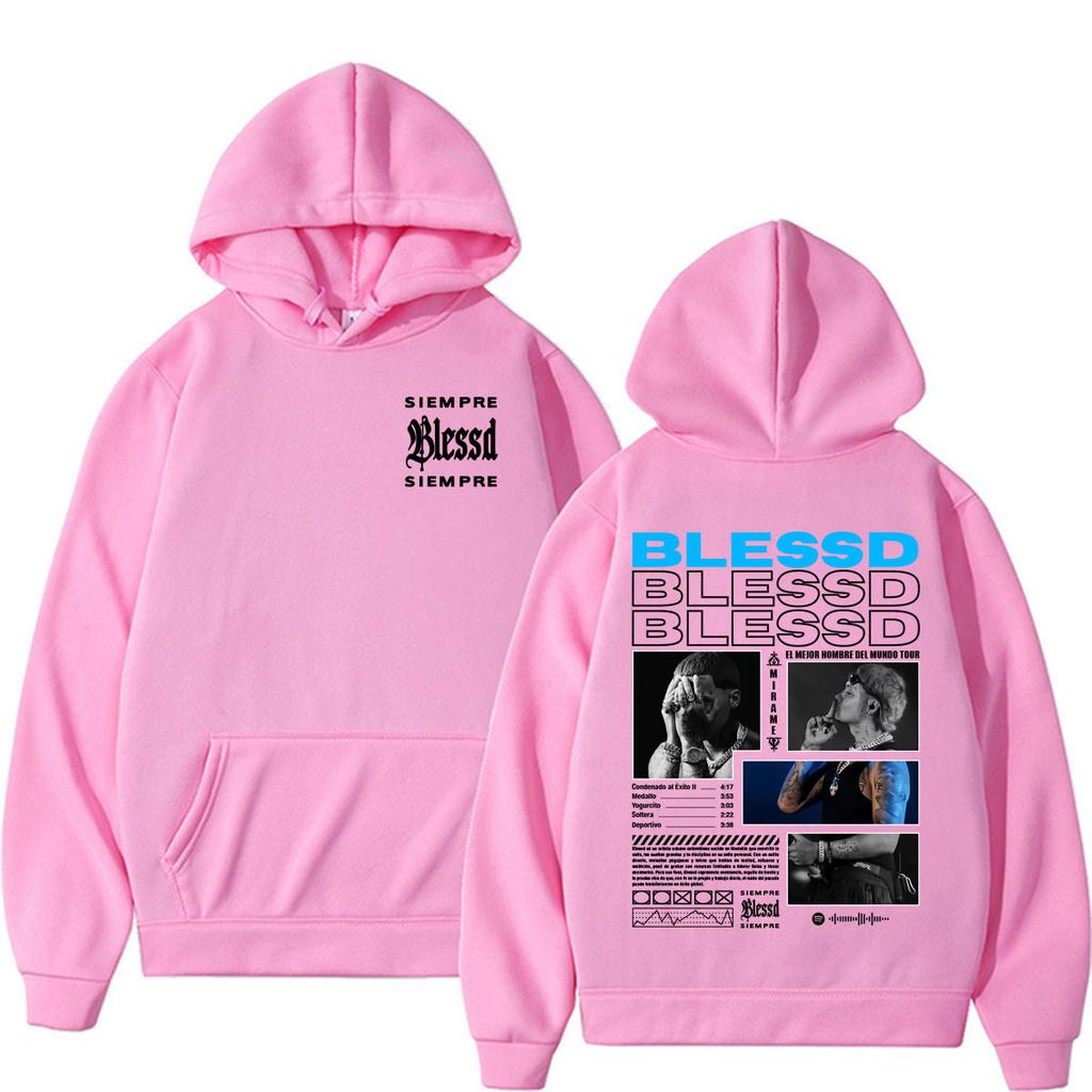 Blessd Siempre Album Hoodie Men's Fashion Hip Hop Harajuku Sweatshirt Casual Hoodies Pullovers Streetwear