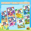 YPLUS Watercolor Coloring Book Art Craft Gift with Brush Small Christmas Gift for Toddlers (All 5 Themes)