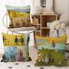 Sam Toft Art Abstract Landscape Pillow Covers Cartoon Sofa Decorative Home Double-sided Printing Short Plush Cute Cushion Cover