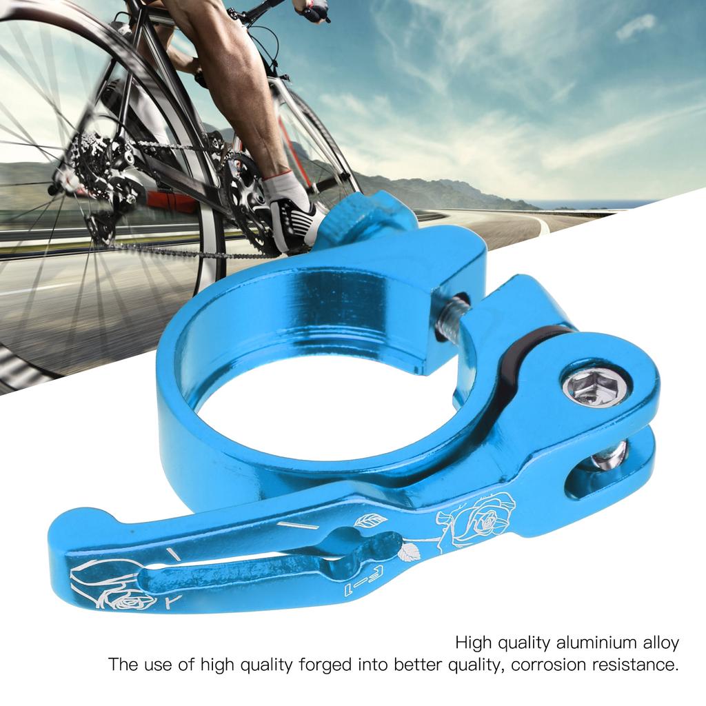 34.9mm Quick Release Seatpost Clamp Aluminum Alloy Mountain Bike Accessory