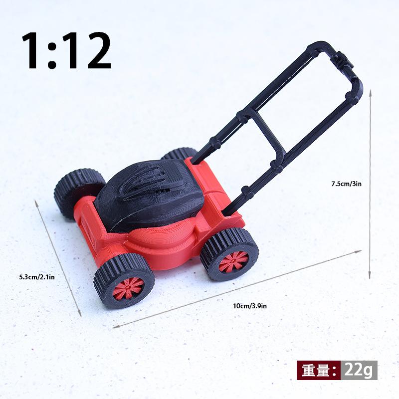 

1 шт. Миниатюрные мебельные аксессуары 1:12 1:18 Кукольный домик Модель газонокосилки Симуляция Детская садовая косилка Игрушка Инструмент для ремонта