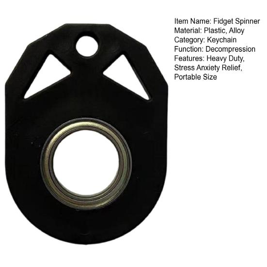 Portachiavi Spinner da Dita per Impieghi Gravosi Sollievo da Stress Ansia Portatile da Viaggio Bambini Adolescenti Adulti EDC Mini Anello in Metallo Giocattolo Rotante Regalo di Compleanno