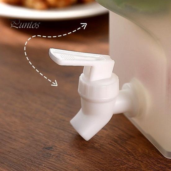 Wedding Beverage Server 3.5L Cold Kettle Dispenser with Faucet BPA-Free High Temperature Square Pitcher for Refrigerator Resistance Iced Tea