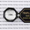 Lupa 10x Joyería Lupa con Lente Triplete, Diseño Hexagonal Negro Acromático para Inspección de Gemas, Sellos, Monedas
