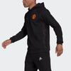 adidas Manchester United Embroidered Logo Hoodie, Men Casual Football Long Sleeve Tops Black GR3909