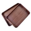 HeMu-Black Walnut Mortise and Tenon, Rounded Corner Tray, Square Handheld Solid Wood Tray, Hotel Home Fruit Tray, High Quality