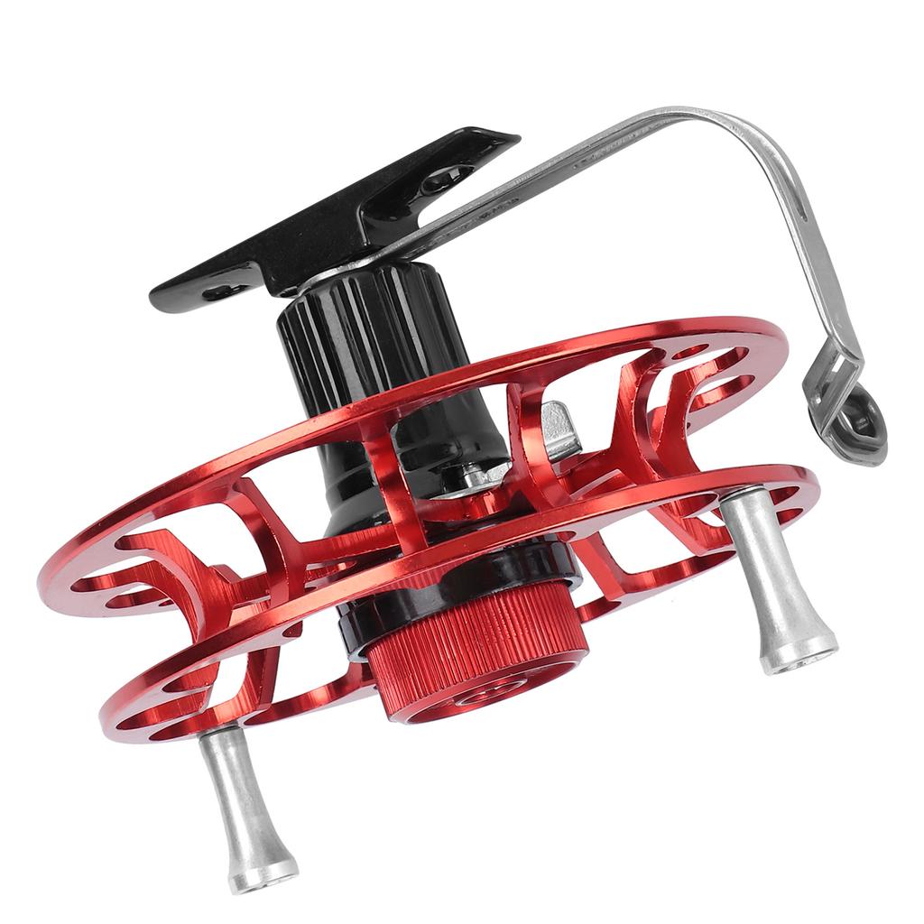 Fishing Gear Fishing Reel Portable Multifunction Allmetal Spinning Wind Fire Wheel(Red )