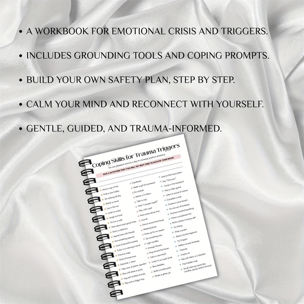 Safety Feelings Planner, Trauma Informed Crisis Planner, Post Traumatic Stress Disorder Handbook And Log