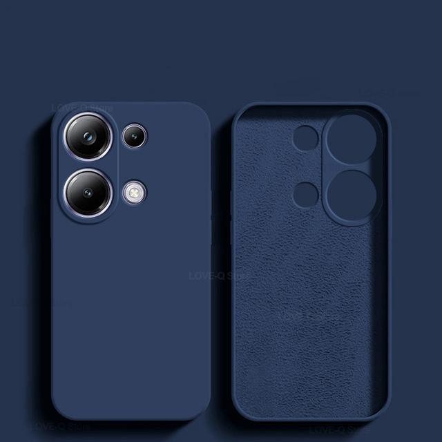 For Poco M6 PocoM6 Pro Case Liquid Silicone Camera Lens Protector Phone Cases For Xiaomi Poco M6 M 6 Pro M6Pro PocoM6 Pro Soft Cover