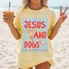 Christian Dog Mom Shirt Comfort Colors Tee Jesus and Dogs Shirt Funny Dog Lover Faith Gift Dog Mom Tshirt Women