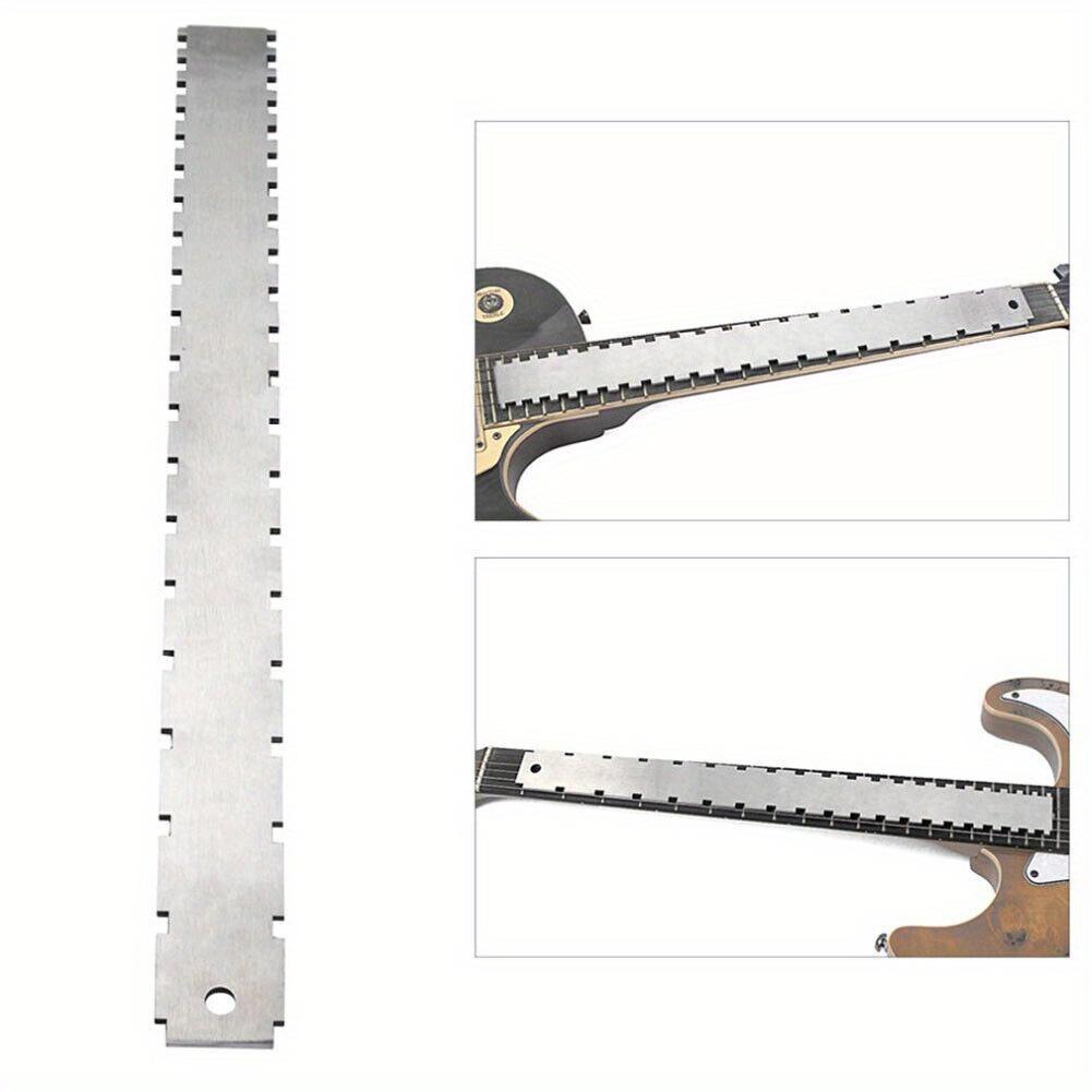 1 Pc Guitar Neck Notched Straight Edge Ruler Stainless Steel Guitar Fret Leveling Ruler Fret Guitar Level Luthier Tool Guitar Body