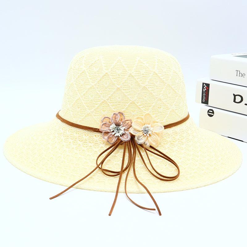 New Straw Hat Women's Outdoor Sunshade Sunscreen Hat Big Brim Trendy Vacation Beach Hat Breathable Cool Hat