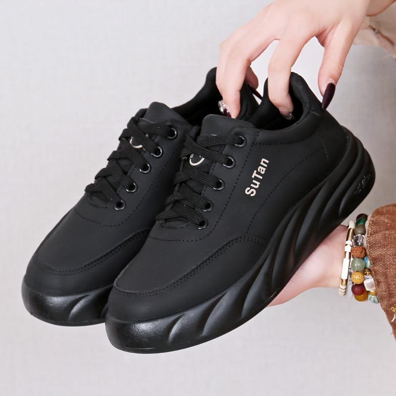 

Маленькие белые туфли модные туфли женские осенние женские туфли новые мягкие нескользящие на толстой подошве легкие спортивные кеды 41 чёрный