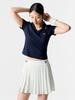Hwilla Women'S Ribbed Cropped Collared Short Sleeve Tennis Tee (Fs262Ts11F001472)